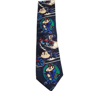 Looney Tunes‎ 1993 Tasmanian Devil Motorcycle Silk Tie